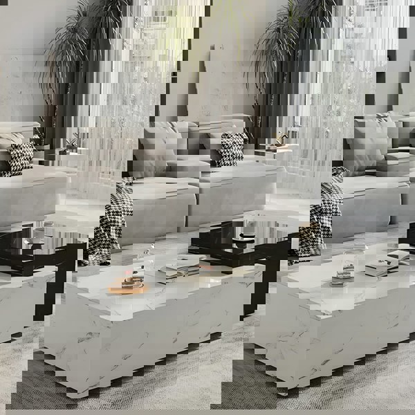 Erato Rectangle Nesting Coffee Table Set, Extendable-Weilai Concept-Weilai Concept