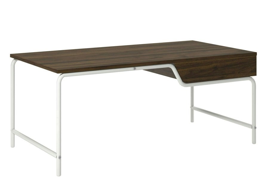 Dorel Home Webster Coffee Table with 1 Drawer in Walnut Look