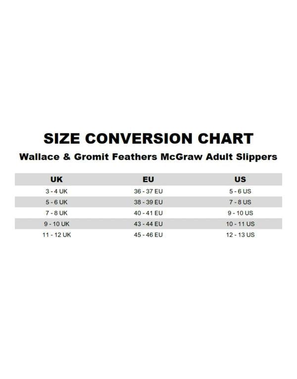 Wallace And Gromit Unisex Grey Feathers Mule Slippers