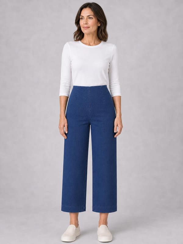 PennyPlain Wide Cropped Jegging - Stone