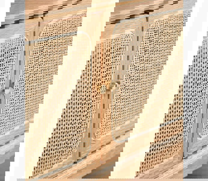 Haygashen Rattan TV Stand, Oak-Weilai Concept-Weilai Concept