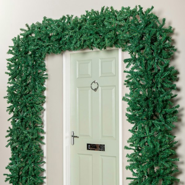 Samuel Alexander 8ft (2.35m) Samuel Alexander Double Door Plain Green Flat Top Christmas Tree Arch with 2000 Tips