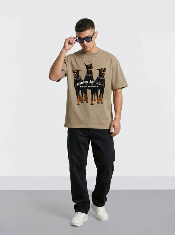 London Attitude Original Creators Doberman Oversized Heavyweight T-Shirt