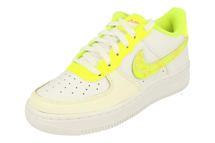 Nike Air Force 1 LV8 GS Trainers Dv1680  100 - White Multi Color Volt 100 - Photo 0
