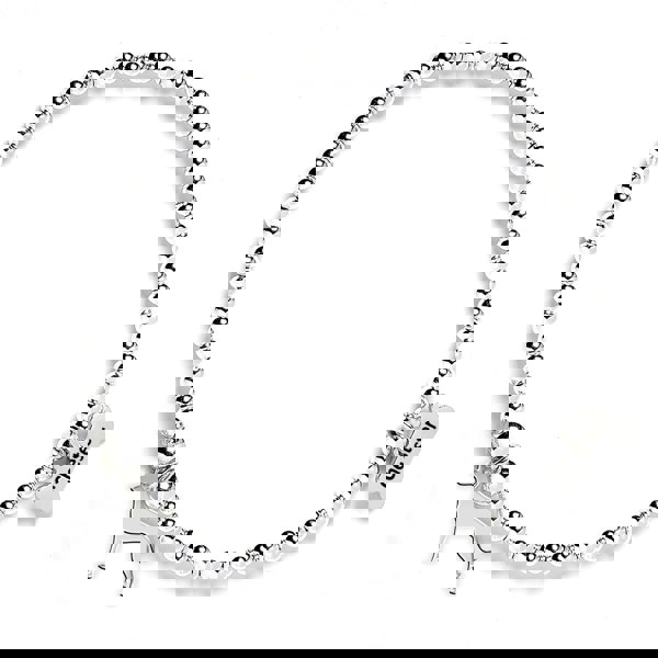 Cirneco dell'Etna Silhouette Silver Ball Bead Bracelet - Personalised - MYLEE London