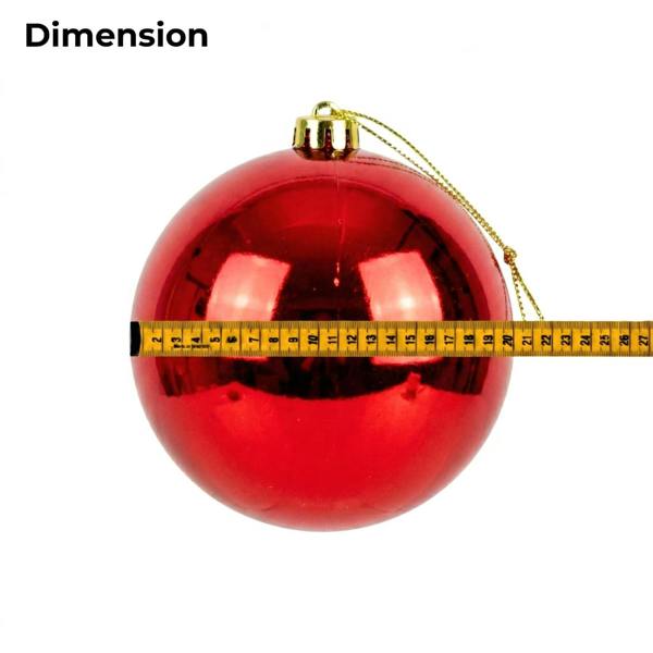 Shatchi 2cm Red Glossy Christmas Bauble for Festive Home Styling and Seasonal Displays