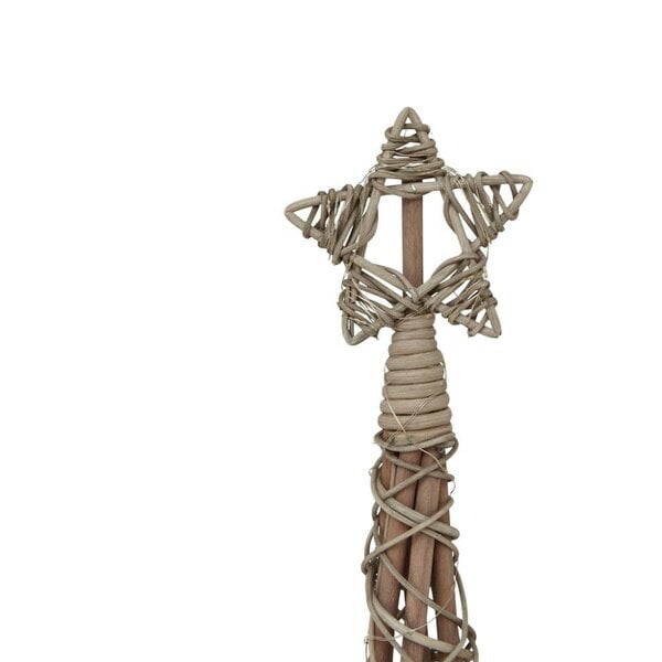 Hill Interiors Wicker Christmas Tree Decoration - Brown