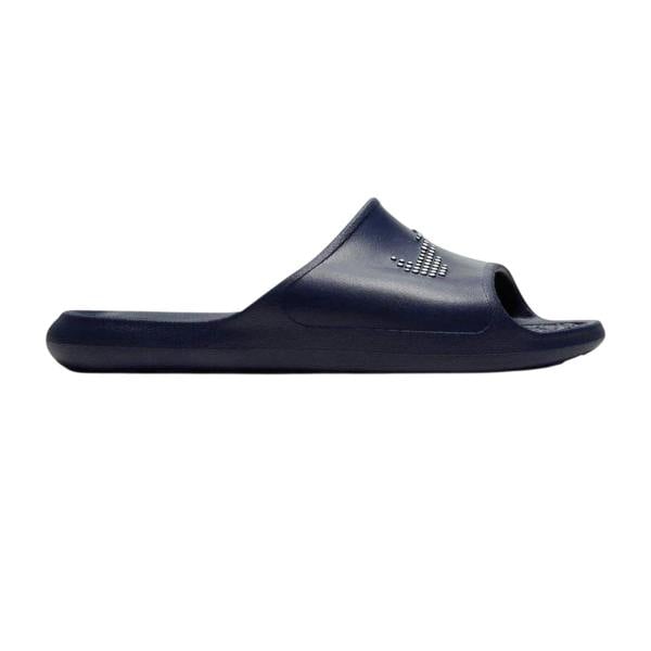 Nike Mens Victori One Swoosh Sliders - Navy/White - 