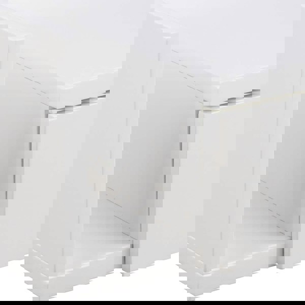 Furniture To Go Ashlan 1 Drawer Wall Mounted Square Bedside Table in White