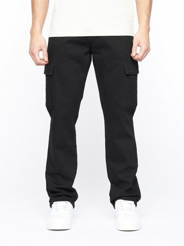Crosshatch Kremtap Cargo Jeans Solid Black