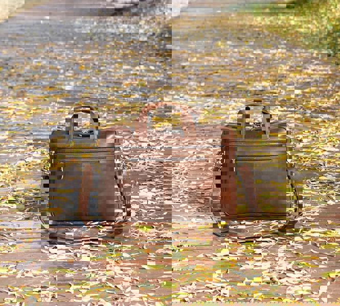 Touribag Genuine Leather Briefcase With Multiple Pockets