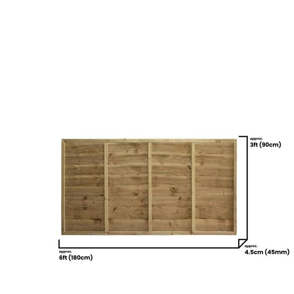 [amazon variation] fence panel premier lap [w.6ft x h.1-6ft] 4