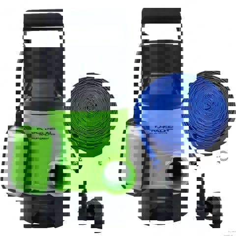 Mylek Pro-Kleen Submersible Water Pump Electric 750W with 5m Layflat Hose for Clean or Dirty Water