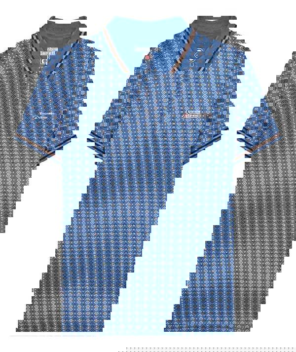 Lambretta All Over Geometric Mens Smart Classic Retro Polo Shirt