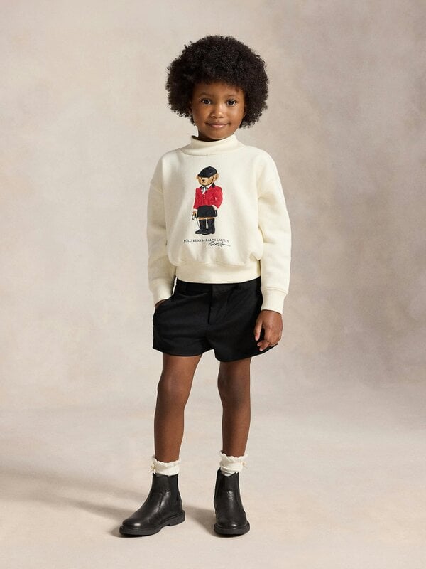 Ralph Lauren Kids Ralph Lauren Girls Polo Bear Sweatshirt in Ivory