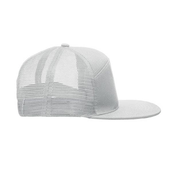 MidOcean Bead Flat Peak Trucker Cap - White - 