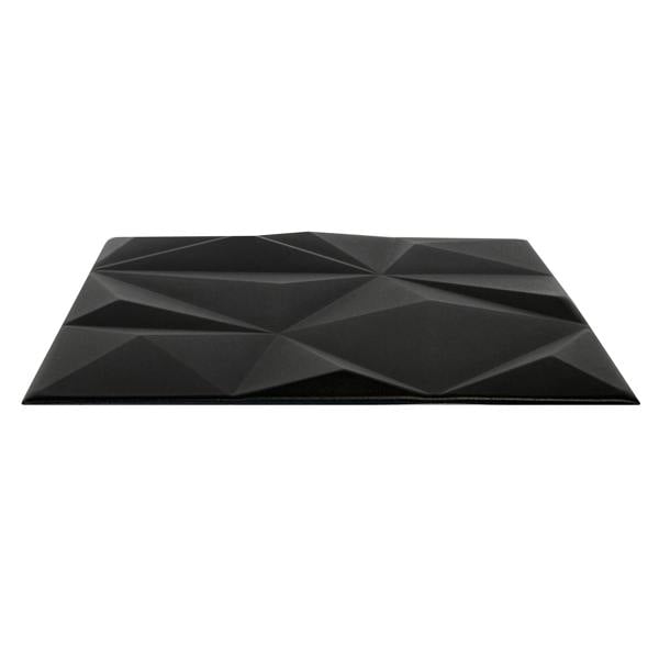 Wallsupply UltraLight Geo Lite 3D XPS Wall Panel Tiles Black - 8 pack, 2m2