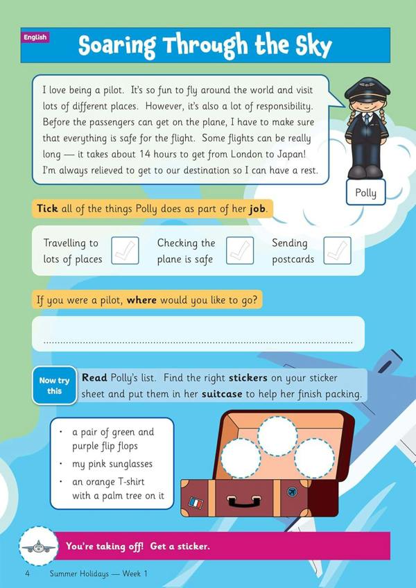 KS1 Summer Holidays Activity Workbook Bundle – for kids between Year 2 and Year 3 (Ages 6-7) CGP