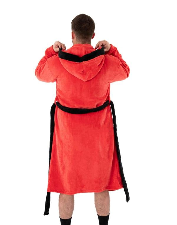 Star Trek Mens Red Hooded Bathrobe