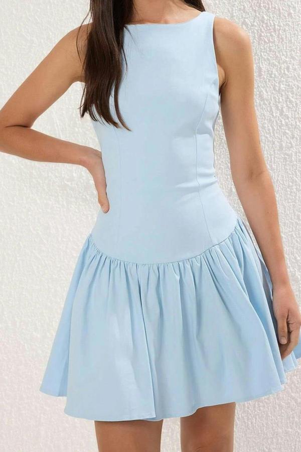 WOVCOR Sleeveless Fitted Mini Dress