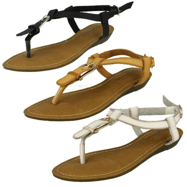 Savannah Ladies Savannah Wedge Toe Post Sandals