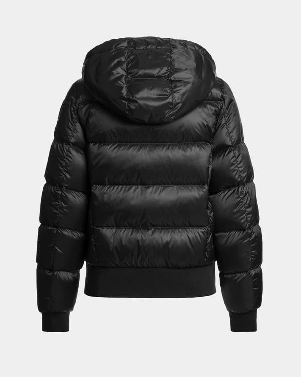 Parajumpers Mariah Womens Hooded Down Bomber Jacket - Black 541, back