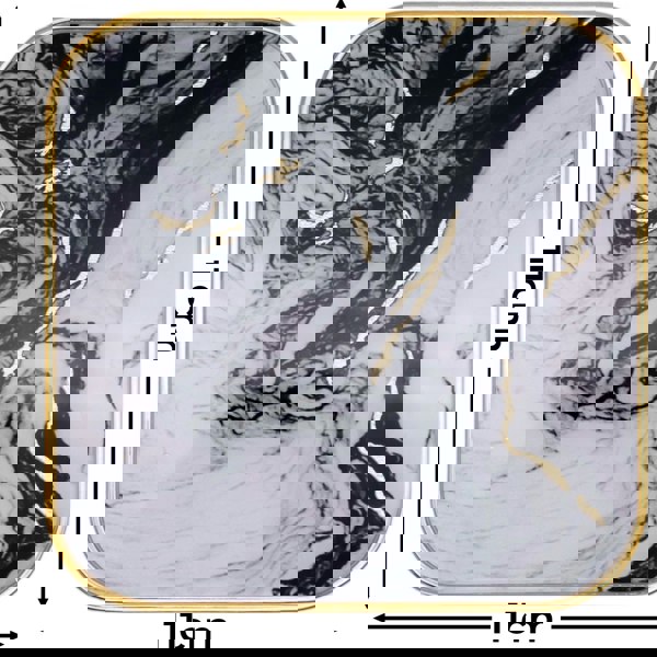 Maison des Cadeaux Set of 4 Square White Drink Coasters