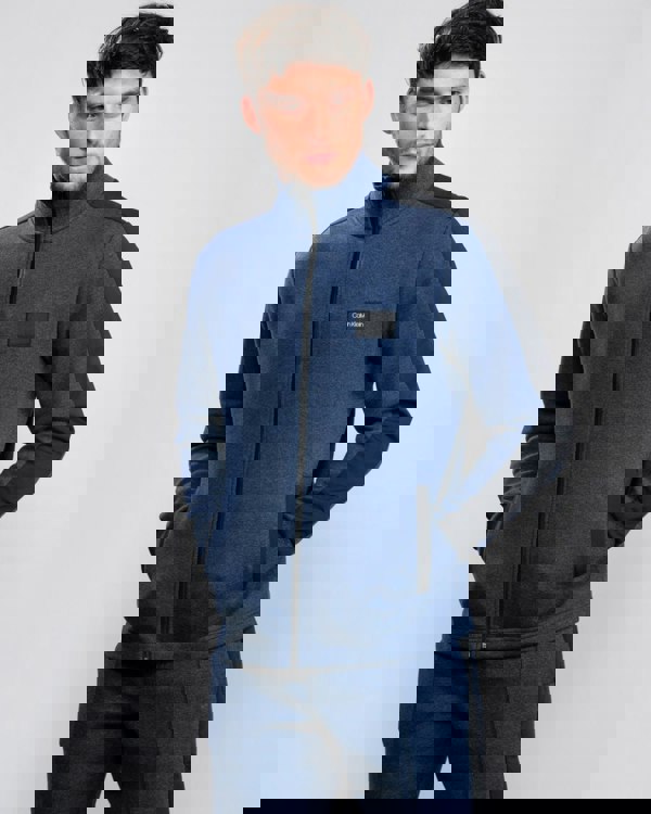 Calvin Klein Full Zip 2 Tone Sweatshirt - Navy