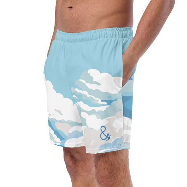 Anchor & Crew Cloud Thoughts Pattern Recycled Fabric Swim Shorts