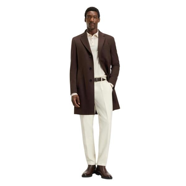 Boss Mens Lanciomne Long-Sleeved Polo Shirt - White - 