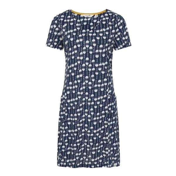 Lazy Jacks Women's Seedling V Neck Short-Sleeved Dress - Blue / White
