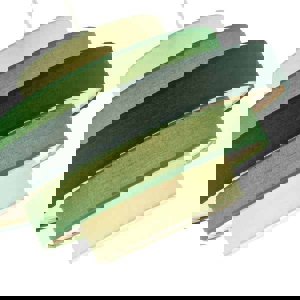 Five Tier Pendant Lighting Shade with Various Green Cotton Rings Image 3