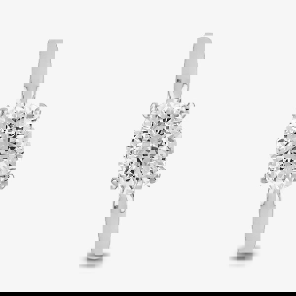 Starbright Silver 8mm Four Claw Round Cubic Zirconia Ring R6025(8M) 3A