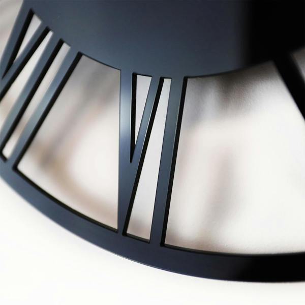 WALPLUS Acrylic Gloss Roman Wall Clock Black | Peel and Stick Home Decor
