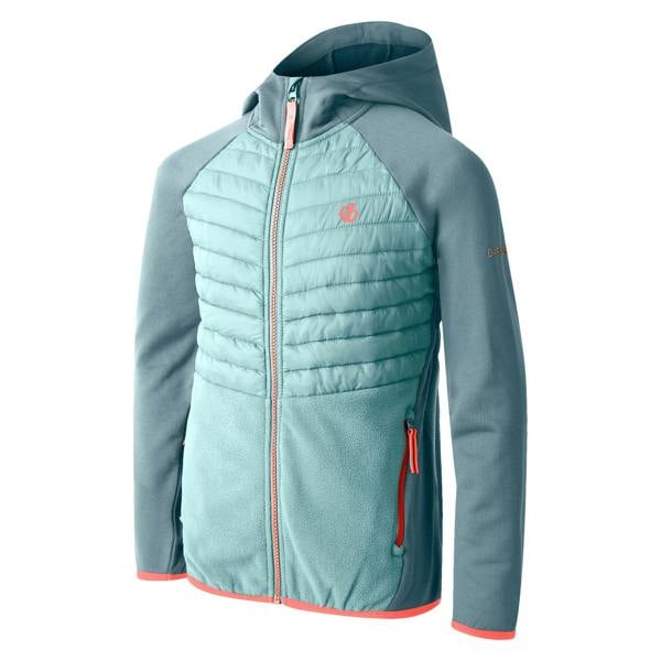 Dare 2B Childrens/Kids Switch Out Padded Jacket - Element Grey/Aquifer - 