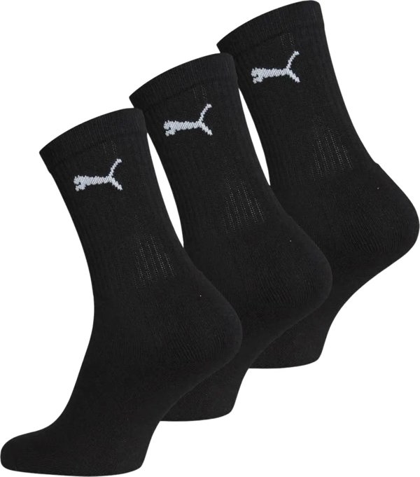 Puma 3-Pack Boys' Sports Socks, Black