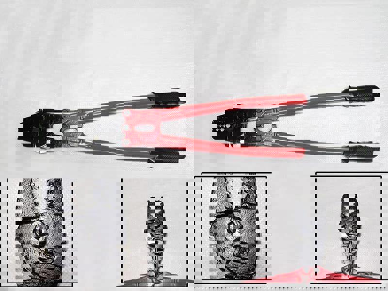 Wire Rope Rigging Tool - Red 24" Ferrule Crimping Swaging Cutters Pliers