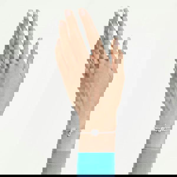 Swarovski Idyllia Rhodium Plated Arrow Heart Sliding Bracelet 5742022