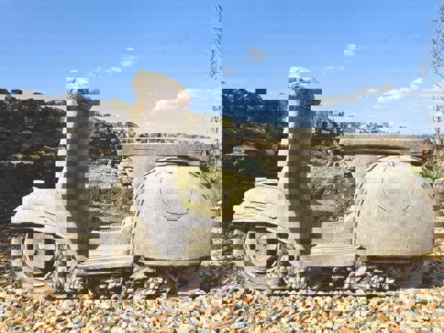 Lambretta Vespa style Stone Scooter Planter