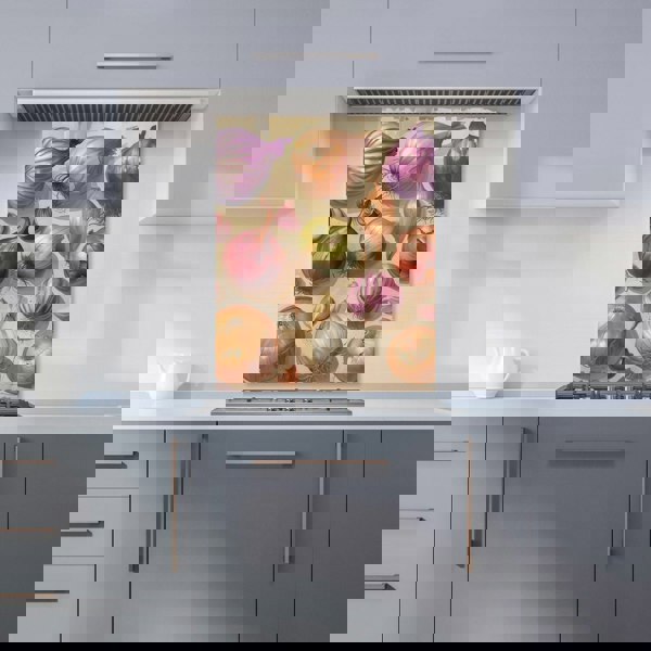 Warren Reed - Designer Varieties of Onions and Garlic Kitchen Splashback