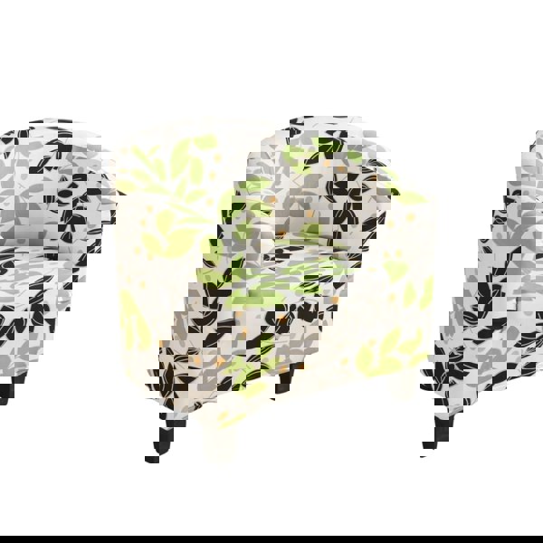 Anyhouz Anyseat Sofa Cover White Leaf Print Dust Proof Chair Tub Slipcover Home Decor