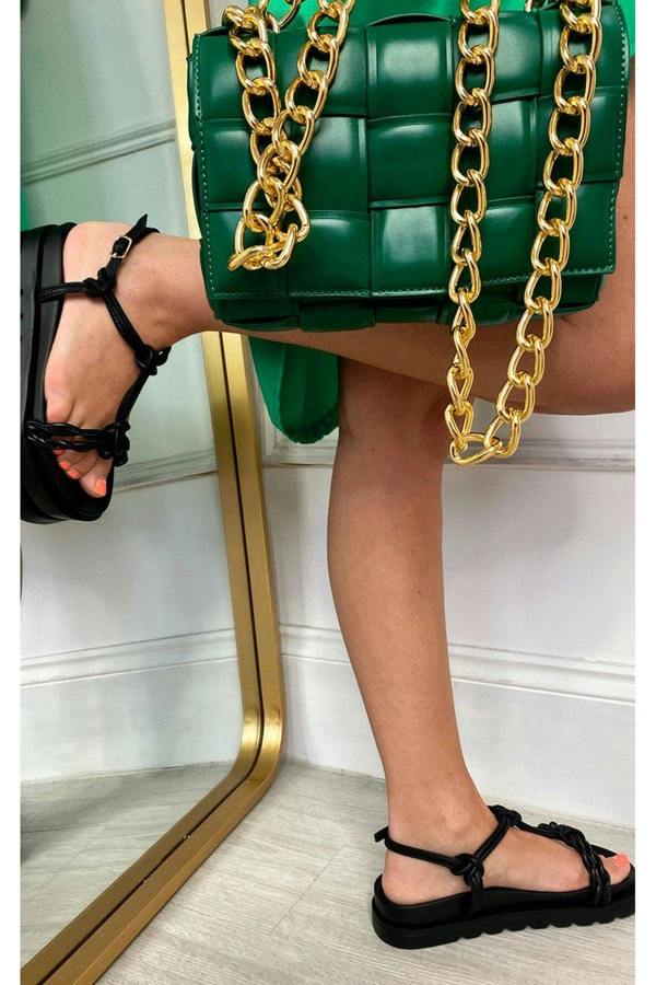 Martha Strappy Sandals - Black