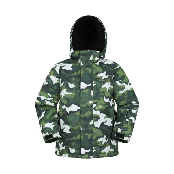 Mountain Warehouse Childrens/Kids Mogal Camo Ski Jacket - Dark Green