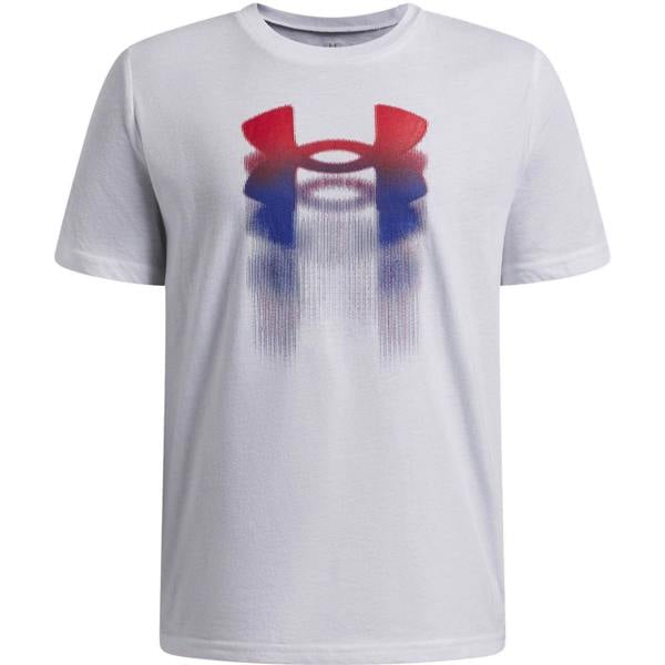 Under Armour Childrens/Kids Blur Logo T-Shirt - White/Red - 