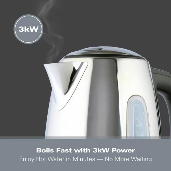 Hamilton Beach Rise Stainless Steel 1.7L Kettle - Polished