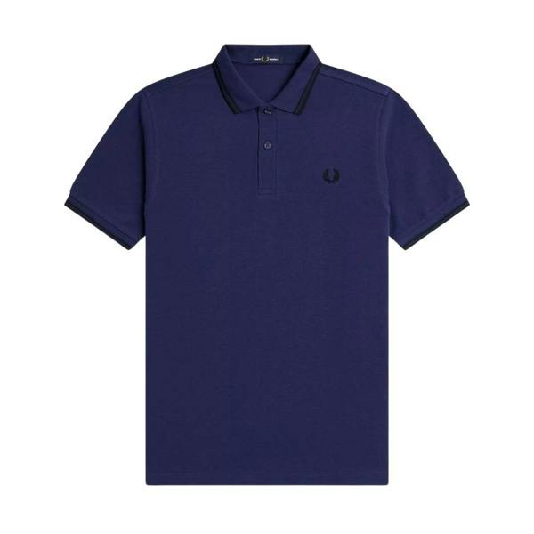 Fred Perry Mens Double Tipped Collar Polo Shirt - French Navy - 