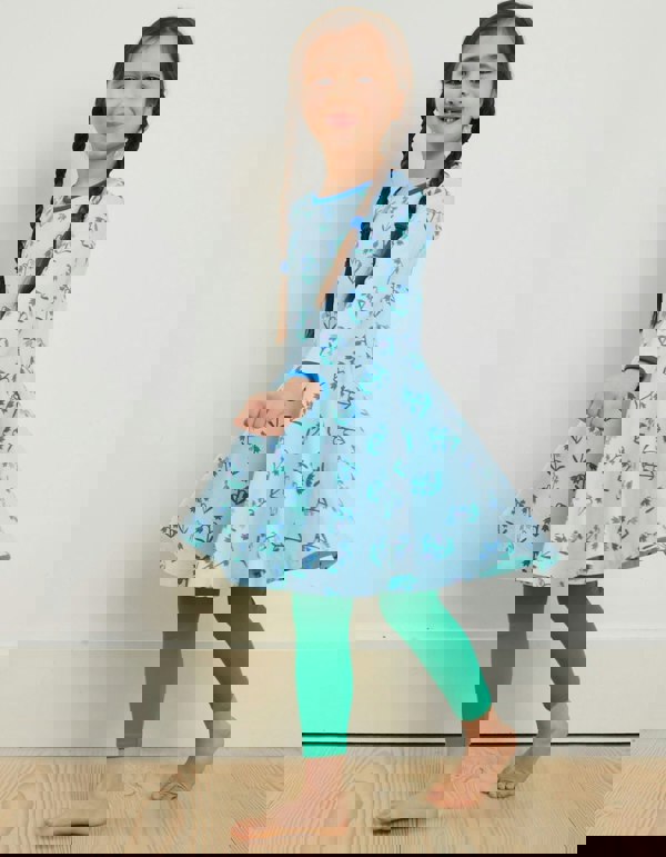 Organic Spring Print Skater Dress - Toby Tiger UK Retail