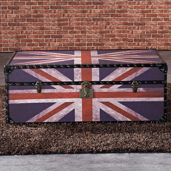 Aviator Union Jack Suitcase Coffee Table, Industrial Storage-Weilai Concept-Weilai Concept