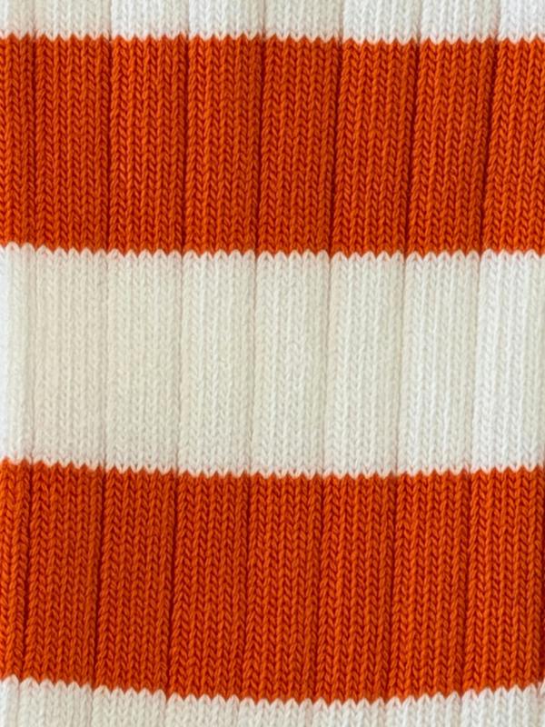 Jemsox Men's Twin Pack Rugby Socks – Orange & White Stripe