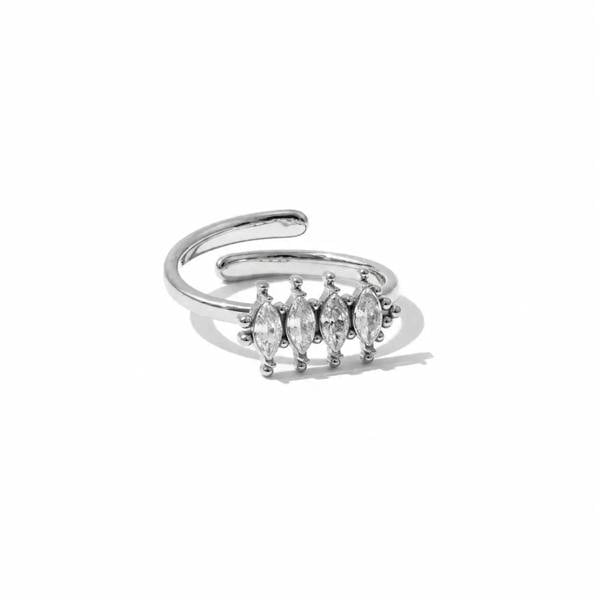 Aria Luxe Silver Plated Marquise Ring LUXE TONES